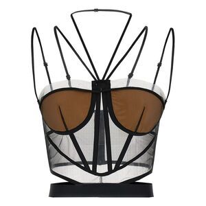 Nensi Dojaka Women's Sheer Corset Top